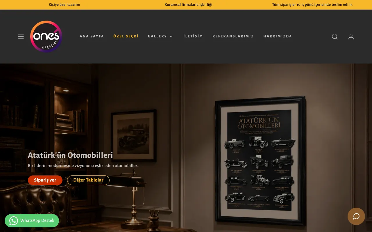 Ones Media Creative Shopify store